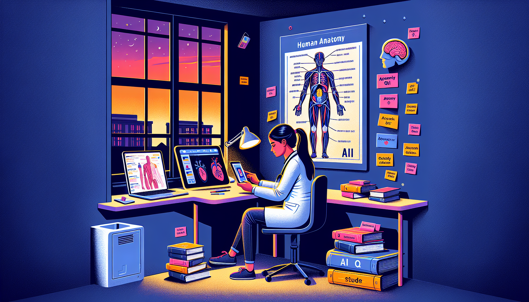 Illustration for A Day in the Life of a Med Student: How AI Tools are Revolutionizing Study Techniques